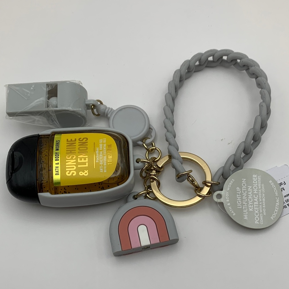 Bath & Body Works Sunshine & Lemons PocketBac Holder with Gold and Gray Accents